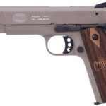 Mauser Rimfire 4110604 1911 22 LR 10+1 5" Black Steel Barrel, Tan Serrated Aluminum Slide, Tan Aluminum Frame w/Beavertail, Walnut Grip, Ambidextrous 1 161642