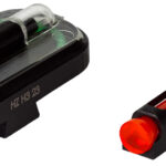 HiViz GLFD21 FastDot H3 Sight Set for Glock Red Fiber Optic Front Sight-Green Tritium Rear Sight 1 161805