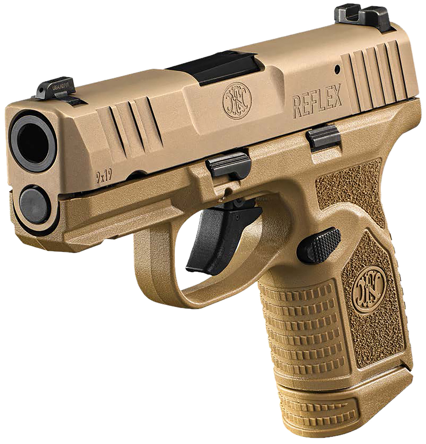 FN 66101421 Reflex 9mm Luger 10+1 3.30" Micro-Compact Frame Flat Dark Earth PVD Serrated Steel Slide w/Picatinny Rail Stippled Grip Ambidextrous 3 FN 66101421 Reflex 9mm Luger 10+1 3.30" Micro-Compact Frame Flat Dark Earth PVD Serrated Steel Slide w/Picatinny Rail Stippled Grip Ambidextrous