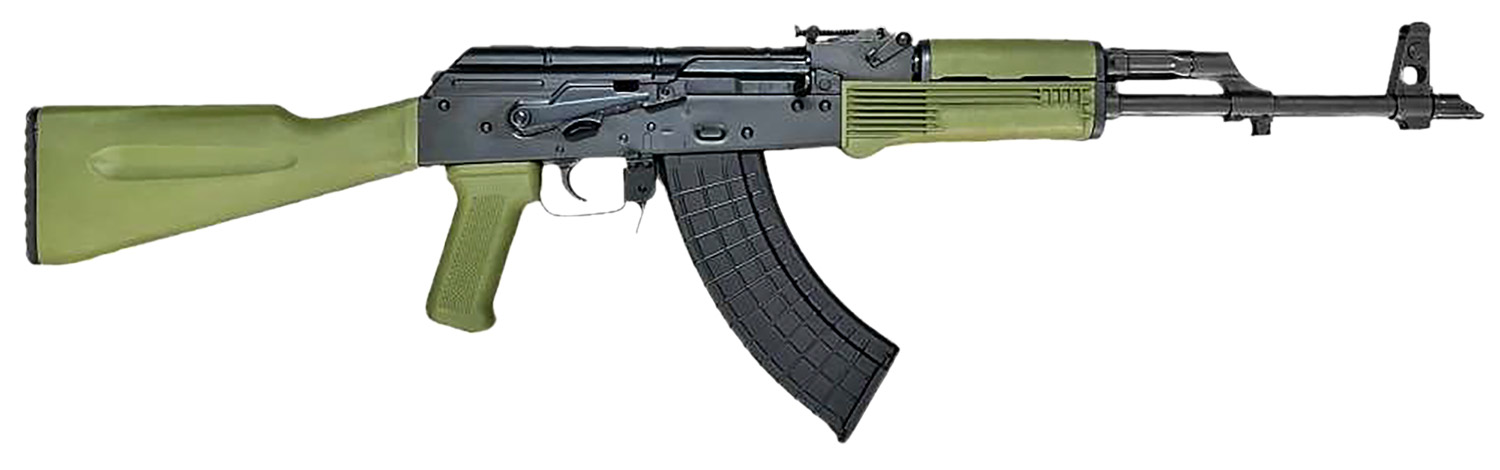 Riley Defense Inc RAK102G RAK  7.62x39mm 30+1 16.25" Black Nitride Threaded Barrel, Black Oxide Mil-Spec Receiver, Fixed Army Green Polymer, Stock OD Green Polymer Grip