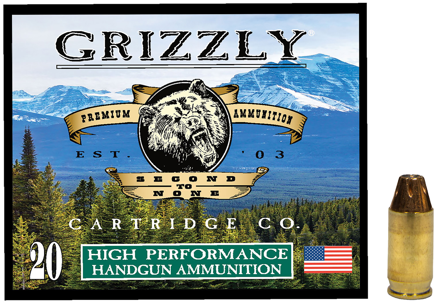 Grizzly Ammo GC380A2 380ACP 90gr Jacketed Hollow Point 20 Per Box/10 Case 3 Grizzly Ammo GC380A2 380ACP 90gr Jacketed Hollow Point 20 Per Box/10 Case