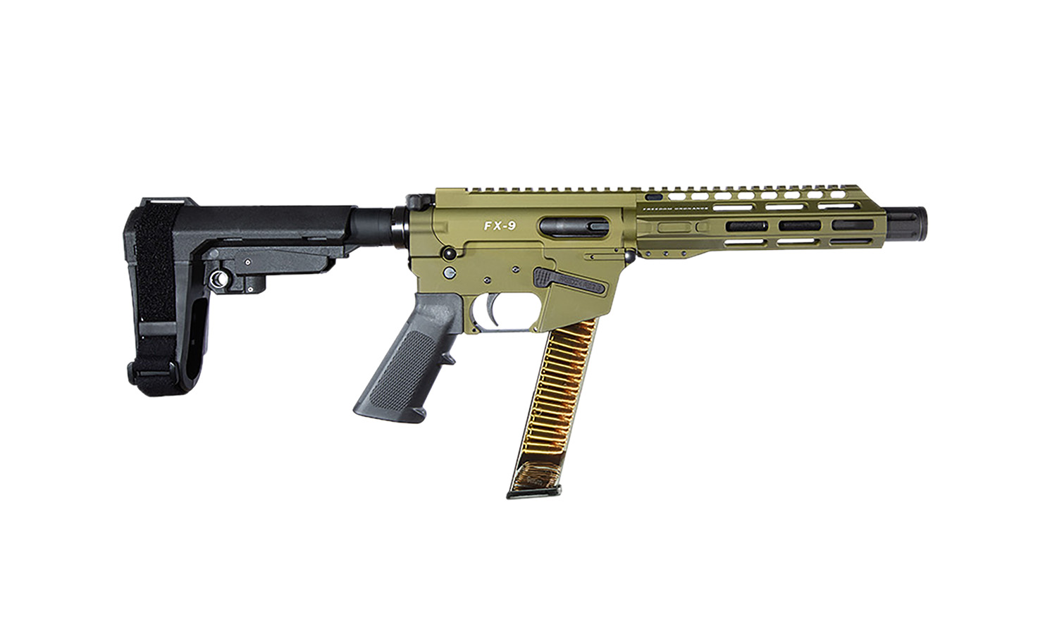 FREEDOM ORDNANCE FX9P8S-ODG FX9P  9mm Luger 31+1 8" OD Green