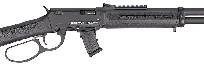 Derya Firearms TM22.LEVER.20 TM22 Lever 22 LR 10+1 20" Black Threaded Barrel, Black Anodized Picatinny Rail Receiver, Black AG w/Extensions Polymer Buttstock