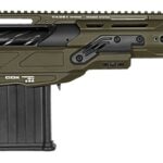 Cadex Inc CDX50DUAL50206BR20I2J5 CDX-50 Tremor 50 BMG 5+1 20.60" Black DLC Match Grade Threaded Barrel, Black DLC Aluminum Receiver w/Picatinny Rail, Adjustable Folding OD Green Stock, Black Polymer G 2 194423