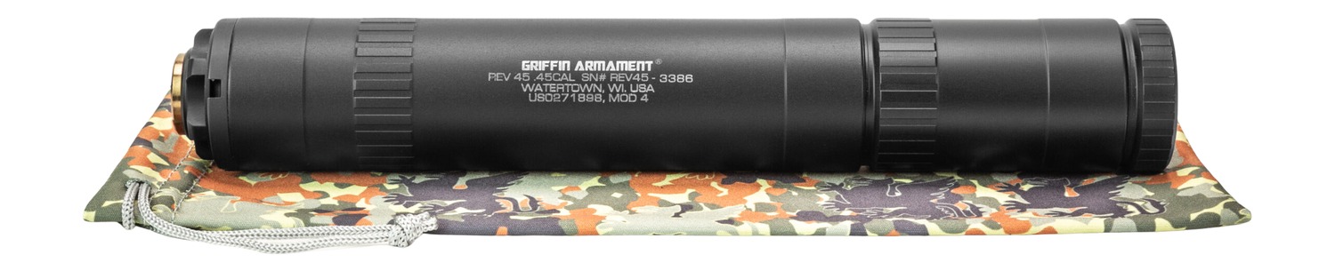 Griffin Armament GAREV45M4-W Revolution 45 Cal 1.375" Black Aluminum/Stainless Steel 3 Griffin Armament GAREV45M4-W Revolution 45 Cal 1.375" Black Aluminum/Stainless Steel