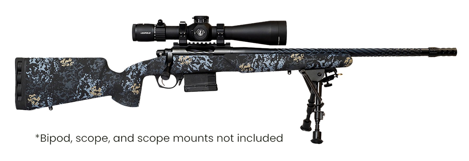 Horizon Firearms HRF-VNP-7PRC-24R Vandal Prime 7mm PRC 24" Black Chrome Spiral Fluted Threaded Barrel, Black Chrome Steel Receiver w/Picatinny Rail, Arca Rail Forend, Textured Iota EKO Carbon Fiber St