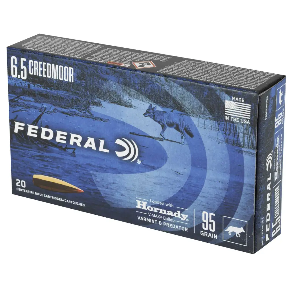 FEDERAL 6.5 CREEDMOOR 95GR HORNADY V-MAX 20 RD/BX 10 BX/CS 4 FEDERAL 6.5 CREEDMOOR 95GR HORNADY V-MAX 20 RD/BX 10 BX/CS - Image 2