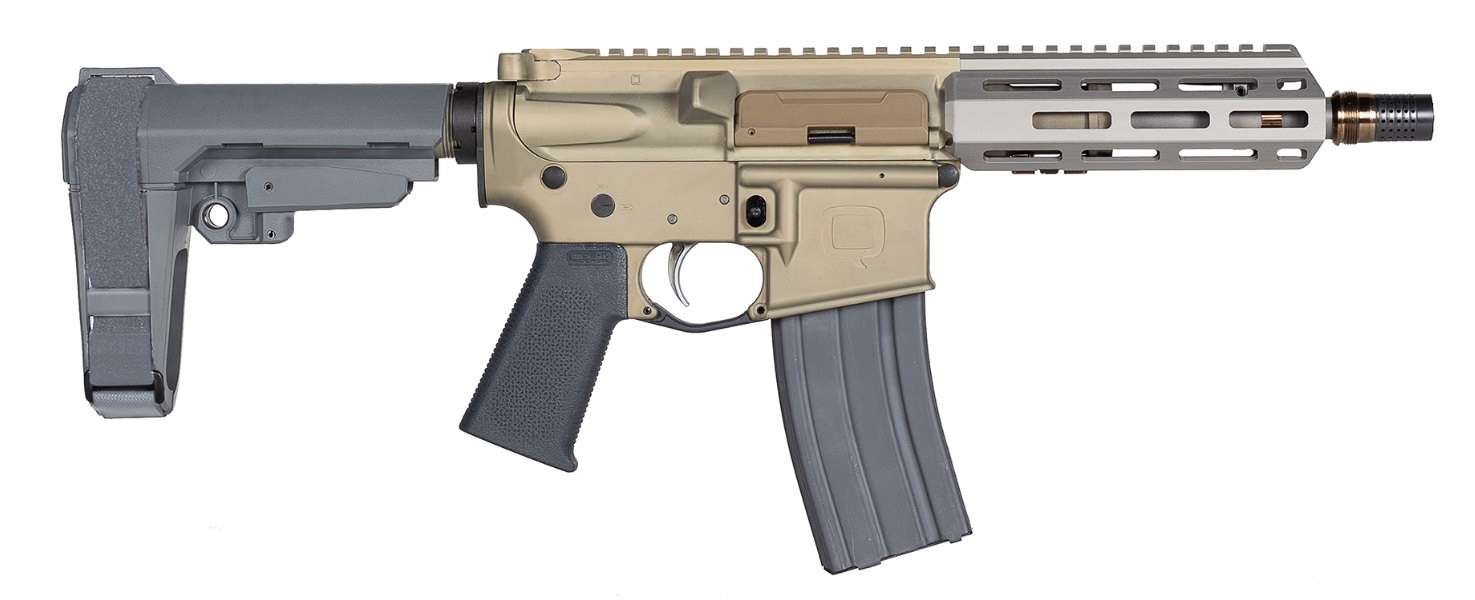 Q SUGAR WEASEL 300BLK PSTL 7" W/ BRACE BLK/GRY 1-30RD MAGAZINE