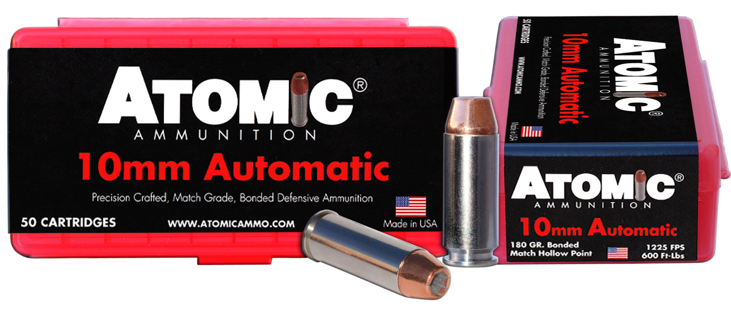 Atomic Ammunition 00432 Pistol Precision Craft 10mmAuto 180gr Bonded Match Hollow Point 50 Per Box/10 Case 3 Atomic Ammunition 00432 Pistol Precision Craft 10mmAuto 180gr Bonded Match Hollow Point 50 Per Box/10 Case