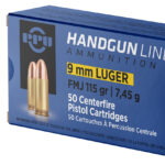 PPU PPH9F1 Handgun 9mmLuger 115gr Full Metal Jacket 50 Per Box/20 Case 1 57094