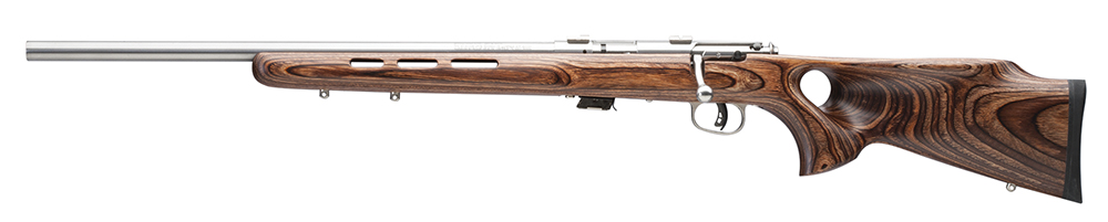 Savage Arms 25795 Mark II BTV Full Size 22 LR 5+1 21" Satin Heavy Button Rifled Barrel, Satin Drilled & Tapped Stainless Steel Receiver, Satin Brown Thumbhole Laminate Stock, Left Hand 3 Savage Arms 25795 Mark II BTV Full Size 22 LR 5+1 21" Satin Heavy Button Rifled Barrel, Satin Drilled & Tapped Stainless Steel Receiver, Satin Brown Thumbhole Laminate Stock, Left Hand