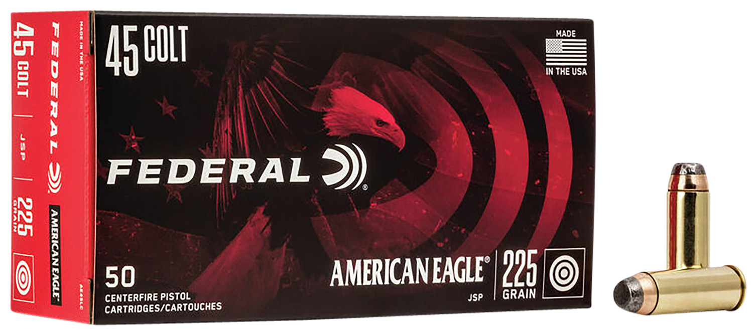 Federal AE45LC American Eagle Handgun 45Colt 225gr Jacketed Soft Point 50 Per Box/20 Case 3 Federal AE45LC American Eagle Handgun 45Colt 225gr Jacketed Soft Point 50 Per Box/20 Case