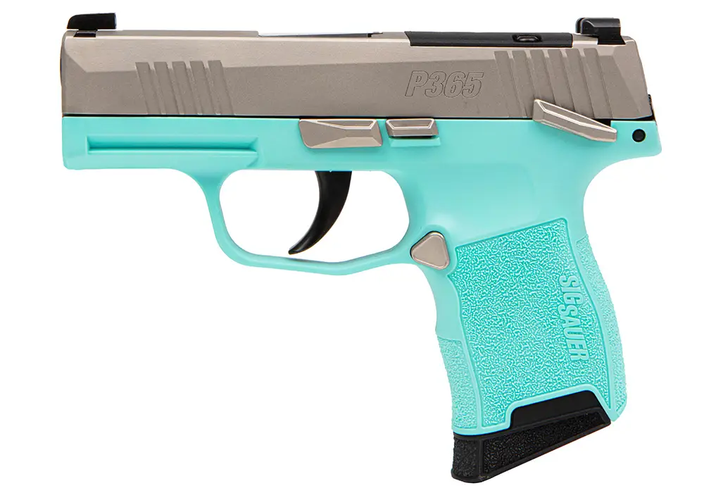 SIG SAUER P365 380 NICKEL/TURQUOISE, 2-10RD MAG OPTIC READY 4 SIG SAUER P365 380 NICKEL/TURQUOISE, 2-10RD MAG OPTIC READY - Image 2