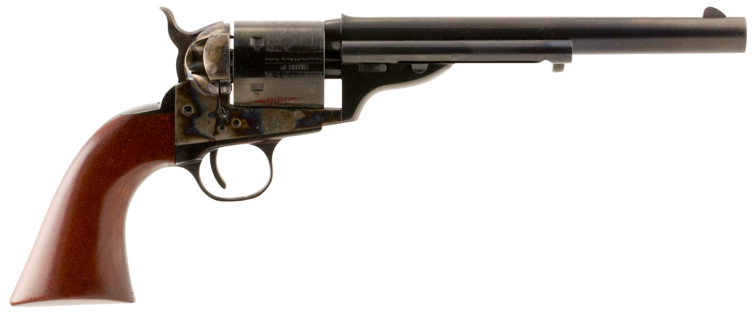 Taylors & Company 550695 1872 Open Top Uberti 38 Special 6 Shot 7.50" Blued Octagon Barrel, Blued Engraved Cylinder, Color Case Hardened Steel Frame, Walnut Army Style Grip, Exposed Hammer 3 Taylors & Company 550695 1872 Open Top Uberti 38 Special 6 Shot 7.50" Blued Octagon Barrel, Blued Engraved Cylinder, Color Case Hardened Steel Frame, Walnut Army Style Grip, Exposed Hammer