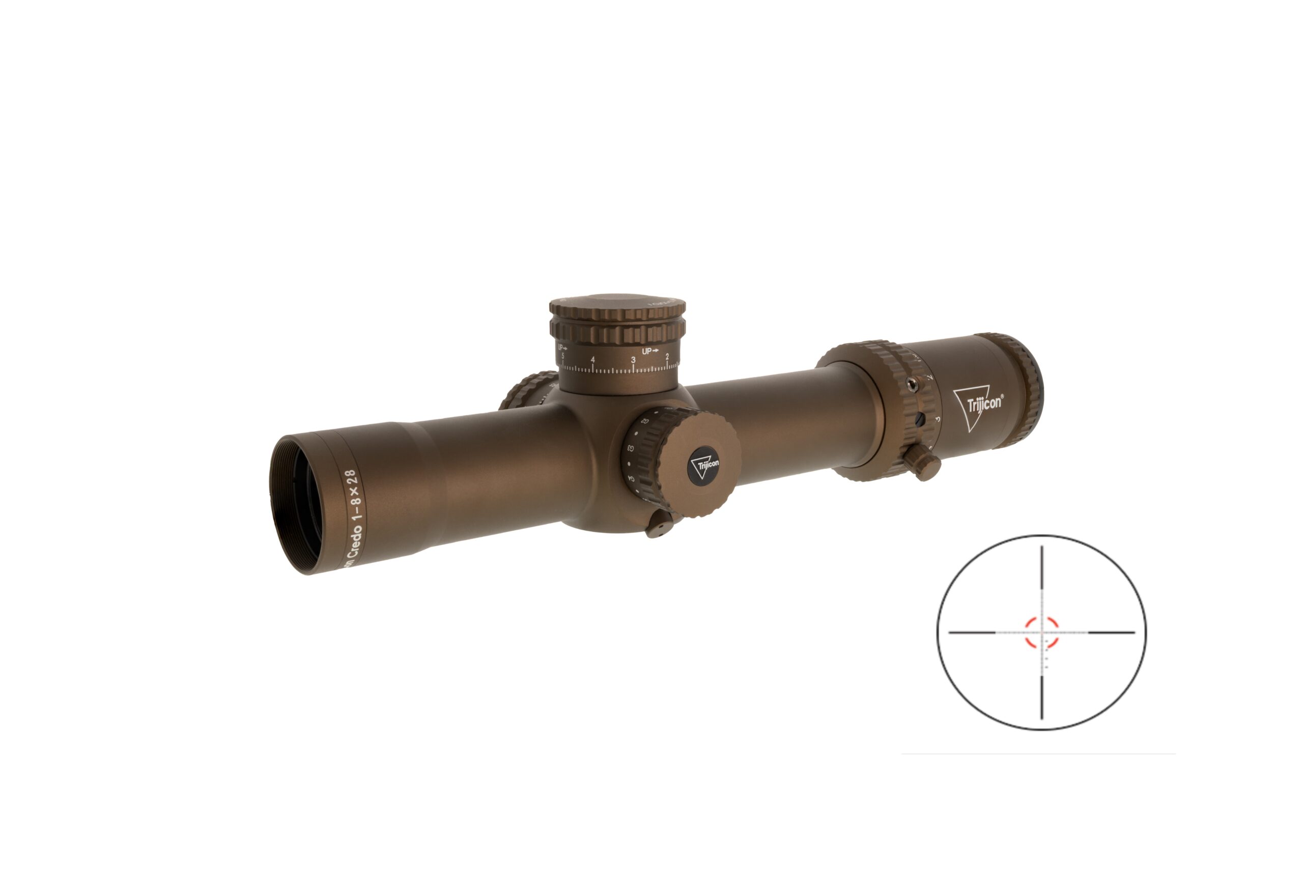 TRIJICON CREDO 1-8X28 COYOTE 34MM MOA 3 TRIJICON CREDO 1-8X28 COYOTE 34MM MOA