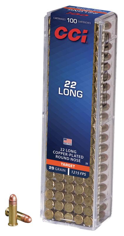 CCI 22 Long Rimfire Ammunition .22 Long 29 gr CPRN 1215 fps 100/ct 3 CCI 22 Long Rimfire Ammunition .22 Long 29 gr CPRN 1215 fps 100/ct