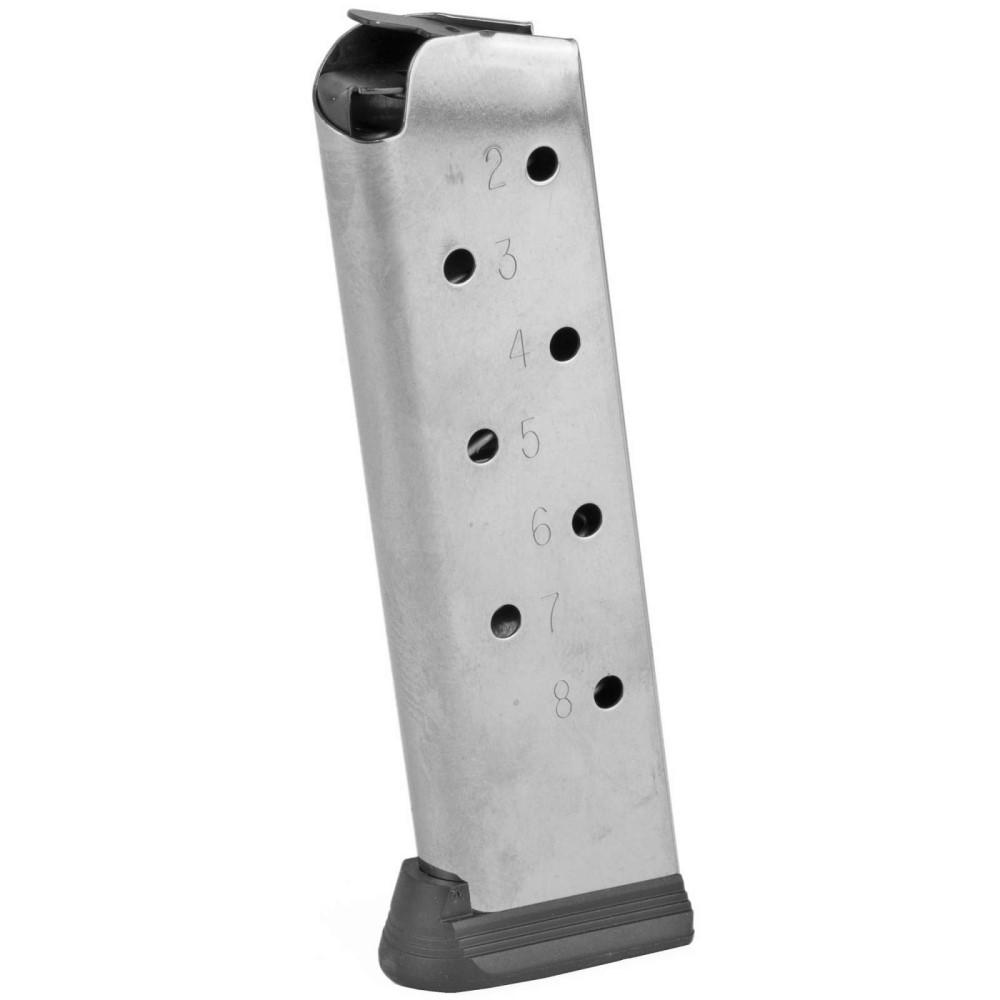 Colt 1911 Gov't/Commander Handgun Magazine Stainless with Base Pad .45 ACP 8/rd 3 Colt 1911 Gov't/Commander Handgun Magazine Stainless with Base Pad .45 ACP 8/rd