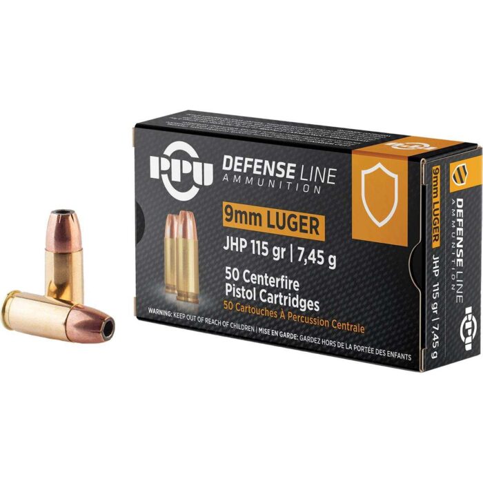 Cart 1 PRIVI 9mm Luger JHP 115GR 50Rds Ammo