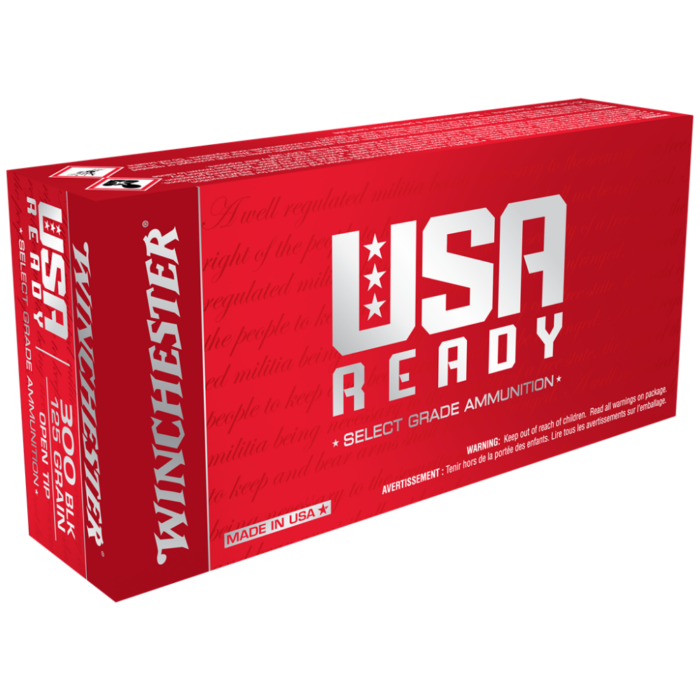 Cart 4 Winchester USA Ready Rifle Ammunition .300 Blackout 125 gr. OTM 2185 fps 20/ct
