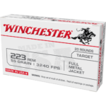Winchester Target Rifle Ammunition .223 Rem 55 gr. FMJ 3240 fps 20/ct 2 https3A2F2Fmedia.chattanoogashooting.com2Fimages2Fproduct2FWNW223K2FWNW223K 1