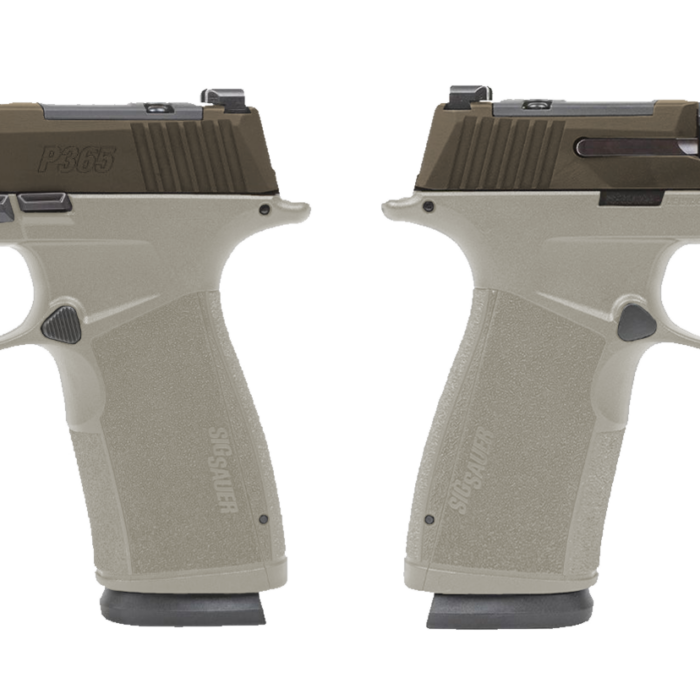 SIG SAUER P365 X-MACRO 9MM PSTL 3.7" 2-17RD OR 2 TONE BRONZE/TAN