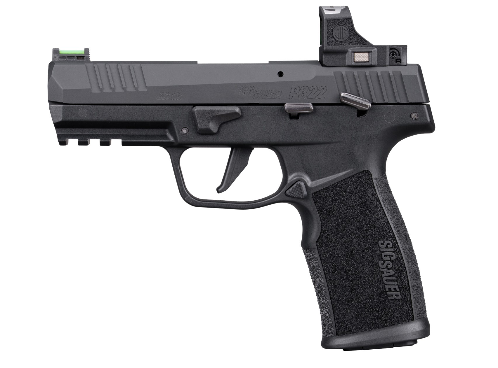 SIG SAUER P322 ROMEO RS 22LR PSTL BLK THRDD BBL, OPTIC RDY, 2-20RD 3 SIG SAUER P322 ROMEO RS 22LR PSTL BLK THRDD BBL, OPTIC RDY, 2-20RD