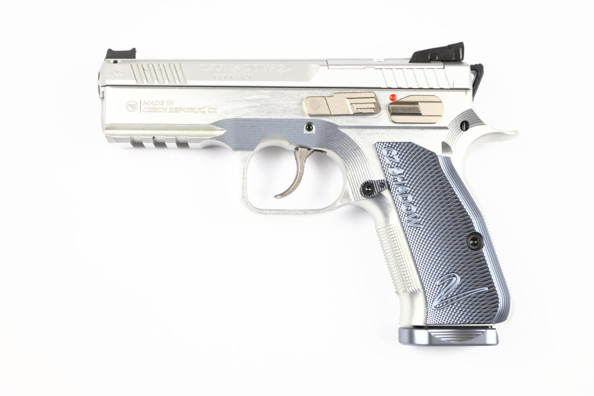 CZ SHADOW II COMPACT INDUSTRIAL SERIES 9MM PISTOL SILVER 4" 2-15RD MAGS