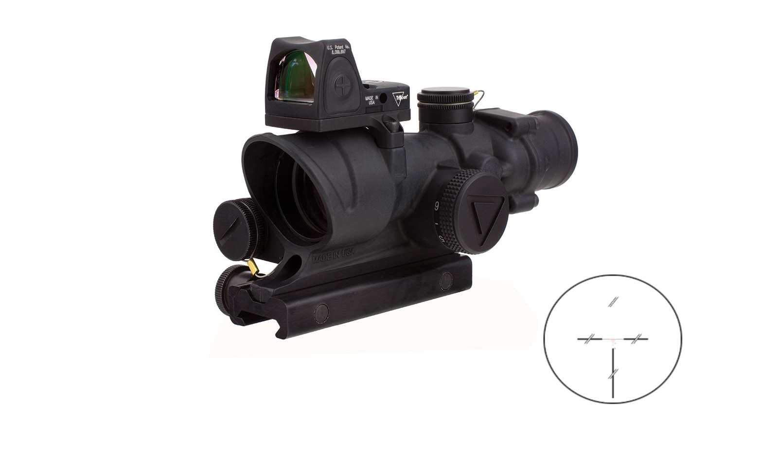 TRIJICON ACOG 4X32 .223 LED RD CHV/RMR 3 TRIJICON ACOG 4X32 .223 LED RD CHV/RMR