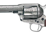 Taylors & Company 550927 1873 Cattleman 45 Colt (LC) Caliber with 5.50" Barrel, 6rd Capacity Cylinder, Overall White Floral Engraved Finish Steel & Walnut Grip 2 101948