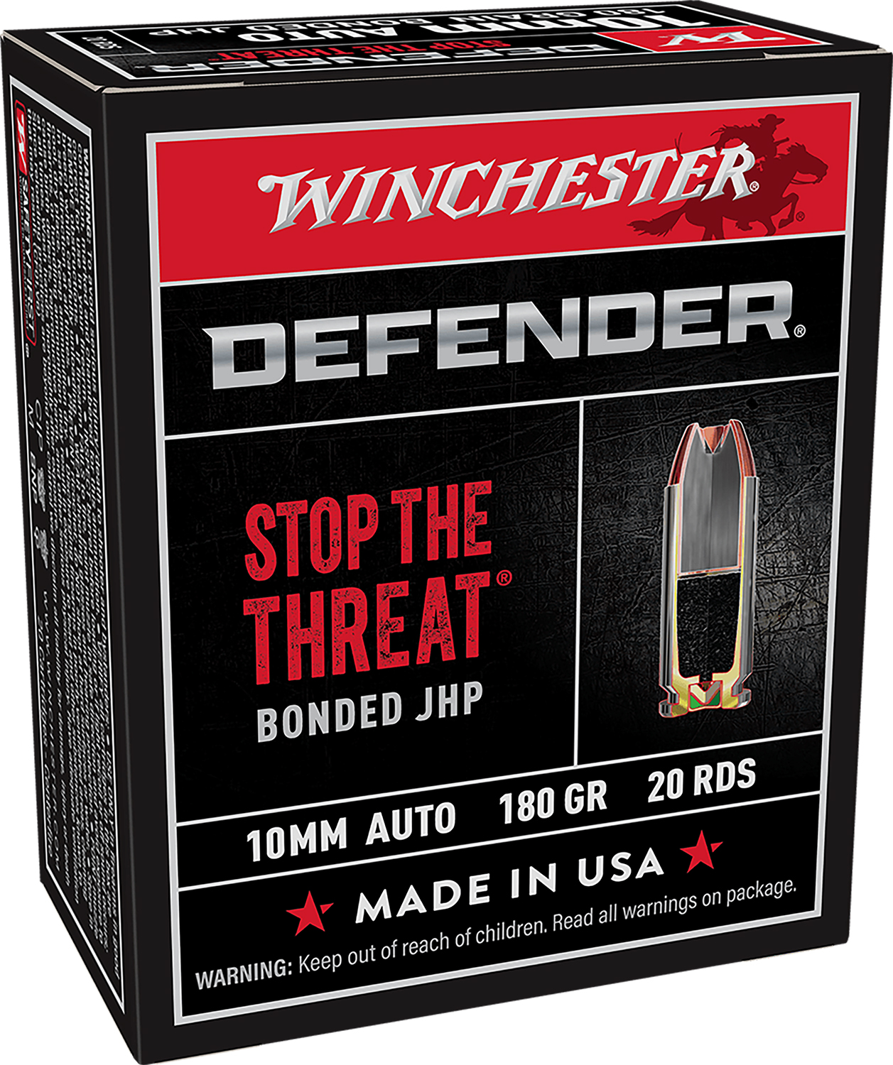 Winchester Ammo S10MMPDB Defender 10mmAuto 180gr Bonded Jacket Hollow Point 20 Per Box/10 Case 3 Winchester Ammo S10MMPDB Defender 10mmAuto 180gr Bonded Jacket Hollow Point 20 Per Box/10 Case