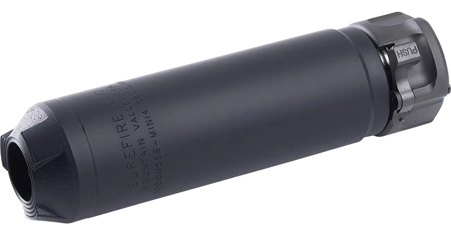 SUREFIRE SOCOM 4 SERIES, 5.56 CAL SUPPRESSOR, LOW BACK PRESSURE, 5.5" BLACK 3 SUREFIRE SOCOM 4 SERIES, 5.56 CAL SUPPRESSOR, LOW BACK PRESSURE, 5.5" BLACK