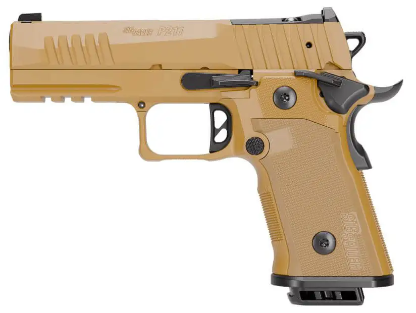 SIG SAUER P211 CARRY GT4 COYOTE 9MM PISTOL 4" COY TAN 2-21RD, 1-17RD MAGS 3 SIG SAUER P211 CARRY GT4 COYOTE 9MM PISTOL 4" COY TAN 2-21RD, 1-17RD MAGS
