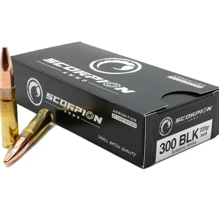 SCORPION 300 BLACKOUT 220GR SUBSONIC 20RD BOX/400RD CASE