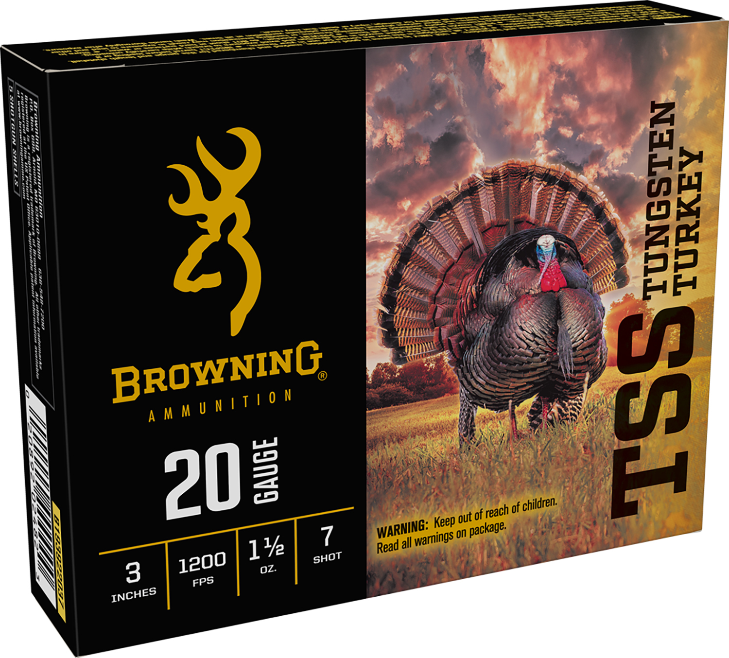 Browning Ammo B193922037 TSS Tungsten Turkey 20Gauge 3" 1 1/2oz Tungsten 7Shot 5 Per Box/10 Case 3 Browning Ammo B193922037 TSS Tungsten Turkey 20Gauge 3" 1 1/2oz Tungsten 7Shot 5 Per Box/10 Case