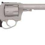 Charter Arms 79960 Pitbull Large 9mm Luger, 5 Shot 6" Matte Stainless Steel Barrel, Cylinder & Frame w/Black Finger Grooved Rubber Grip 1 119799