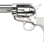 Taylors & Company 200073 1873 Cattleman 357 Mag Caliber with 3.50" Barrel, 6rd Capacity Cylinder, Overall Nickel-Plated Finish Steel & Ivory Birdshead Synthetic Grip 2 121388
