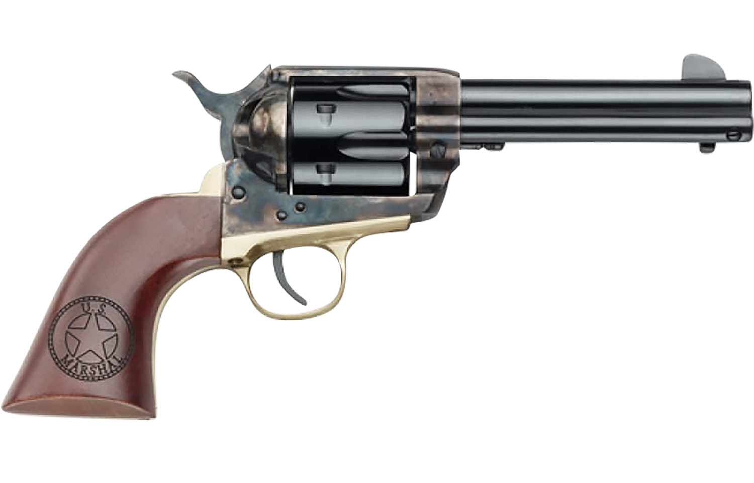Pietta HF45USM434/COMB 1873 Great Western II U.S. Marshal 45 Colt (Long Colt) 6rd 4.75" Blued Steel Barrel & Cylinder Blued Steel Frame, Walnut Engraved Grip, Exposed Hammer, Includes 45 ACP Cylinder 3 Pietta HF45USM434/COMB 1873 Great Western II U.S. Marshal 45 Colt (Long Colt) 6rd 4.75" Blued Steel Barrel & Cylinder Blued Steel Frame, Walnut Engraved Grip, Exposed Hammer, Includes 45 ACP Cylinder