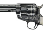Pietta GW45LLE434NMUI 1873 GW2 Liberty 45 Colt (LC) 6 Shot, 4.75" Blued Engraved Steel Barrel, Cylinder, Frame & Hammer, Ultra Ivory Grip w/Engraved Liberty Eagle 1 125974
