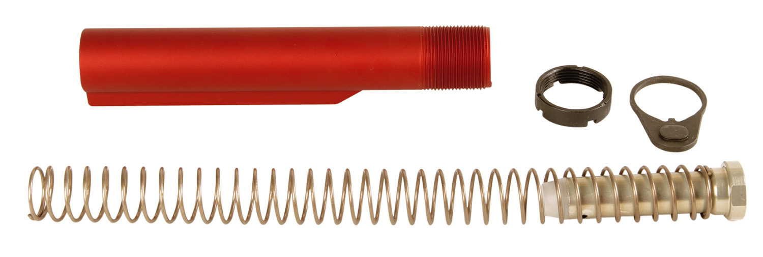 LBE Unlimited MILBUFKTRED Mil-Spec Buffer Tube Kit 6 Position AR-15 Red 3 LBE Unlimited MILBUFKTRED Mil-Spec Buffer Tube Kit 6 Position AR-15 Red