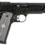 EAA GIRSAN 390098 MC1911 S Lux Full Size 45 ACP 8+,1 5" Black Steel Barrel, Black Chrome w/Engraving Serrated Slide, Black Chrome Engraved Steel Frame w/Beavertail, G10 Grips Ambidextrous 2 142939