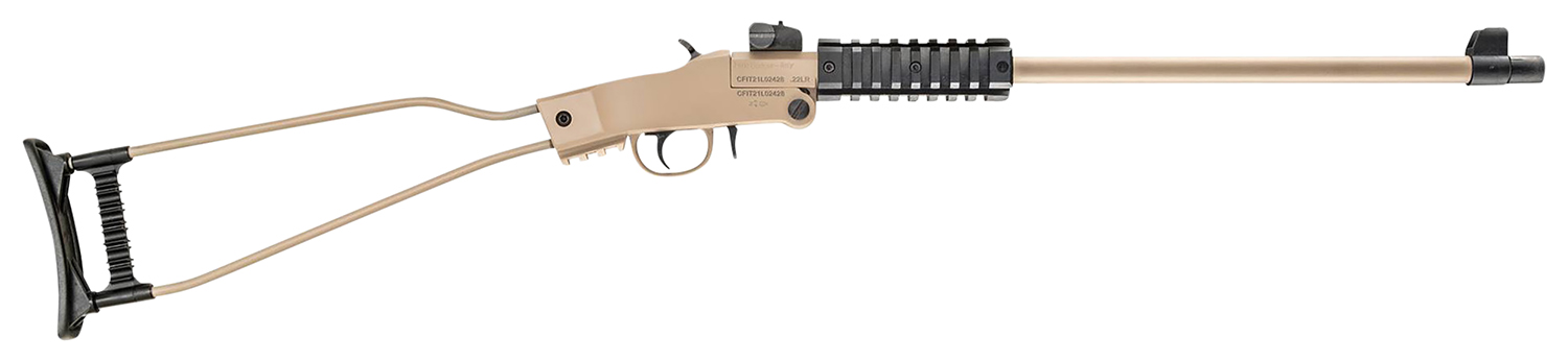 Chiappa Firearms 500255 Little Badger Full Size 22 LR 1 Shot, 16.50" Desert Sand Cerakote Steel Threaded Barrel, Desert Sand Cerakote Quad Picatinny Receiver, Desert Sand Cerakote Underfolding Wire F 3 Chiappa Firearms 500255 Little Badger Full Size 22 LR 1 Shot, 16.50" Desert Sand Cerakote Steel Threaded Barrel, Desert Sand Cerakote Quad Picatinny Receiver, Desert Sand Cerakote Underfolding Wire F