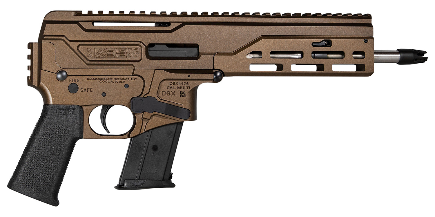 Diamondback DB1614L071 DBX 5.7x28mm 20+1 8" Stainless Threaded Barrel, M-LOK Handguard, Midnight Bronze Cerakote Aluminum Picatinny Rail Receiver, Black Magpul K Grip 3 Diamondback DB1614L071 DBX 5.7x28mm 20+1 8" Stainless Threaded Barrel, M-LOK Handguard, Midnight Bronze Cerakote Aluminum Picatinny Rail Receiver, Black Magpul K Grip