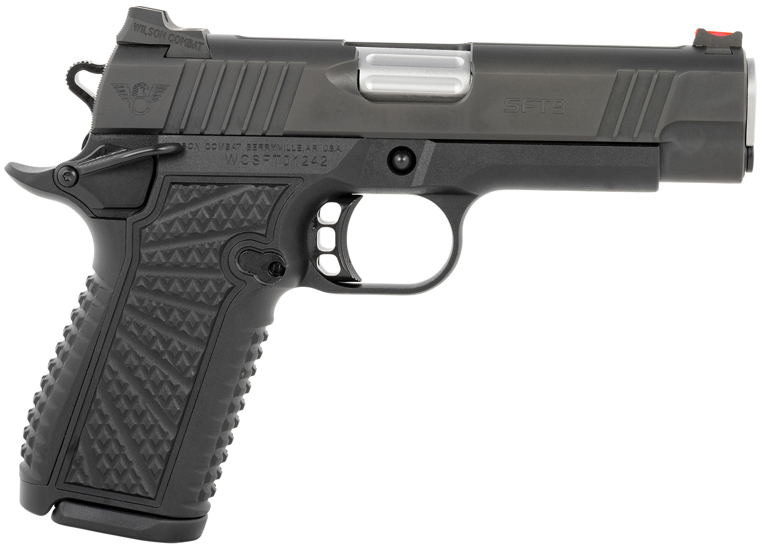 Wilson Combat SFT9CM42A SFT9 9mm Luger 15+1 (2) 4.25" Stainless, Black, Beavertail Frame, Integrated Grips, Fiber Optic Sights, Ambi Safety 3 Wilson Combat SFT9CM42A SFT9 9mm Luger 15+1 (2) 4.25" Stainless, Black, Beavertail Frame, Integrated Grips, Fiber Optic Sights, Ambi Safety