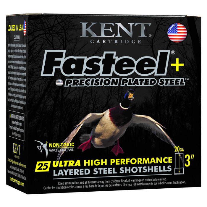 Kent Cartridge K203FSP284X6 Fasteel + Waterfowl 20 Gauge 3" 1 oz 4/6 Shot 25 Per Box/ 10 Case