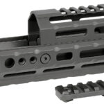 Midwest Industries MIAKALPHA6 Alpha Drop-in Aluminum Black Hardcoat Anodized 5 Slot Picatinny Rail AK-Platform 6" Long Compatible w/M-LOK 2 154436