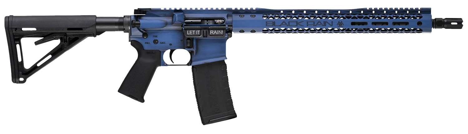 Black Rain Ordnance BROWTPBLB Spec 15+ We The People 5.56x45mm NATO 30+1 16", Blue Battleworn with Deep Engraving, 15" Slim M-LOK, Magpul Grip/Carbine Stock, Castle Flash Hider 3 Black Rain Ordnance BROWTPBLB Spec 15+ We The People 5.56x45mm NATO 30+1 16", Blue Battleworn with Deep Engraving, 15" Slim M-LOK, Magpul Grip/Carbine Stock, Castle Flash Hider