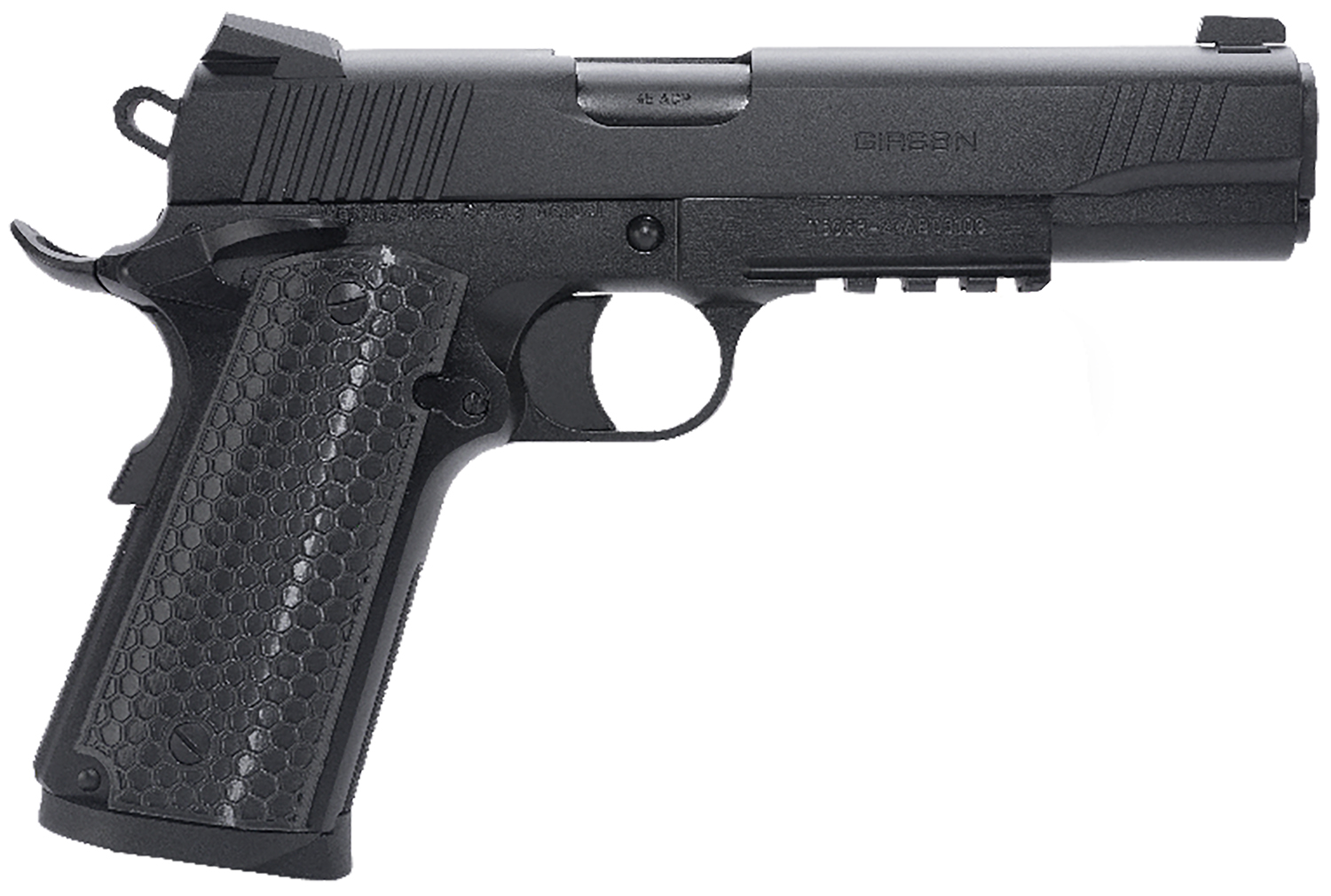Girsan 392061 MC1911 S Untouchable Full Size Frame 9mm Luger 9+1 5" Black Steel Barrel, Black Serrated Steel Slide & Frame w/Beavertail & Picatinny Rail, Black Polymer Grip 3 Girsan 392061 MC1911 S Untouchable Full Size Frame 9mm Luger 9+1 5" Black Steel Barrel, Black Serrated Steel Slide & Frame w/Beavertail & Picatinny Rail, Black Polymer Grip