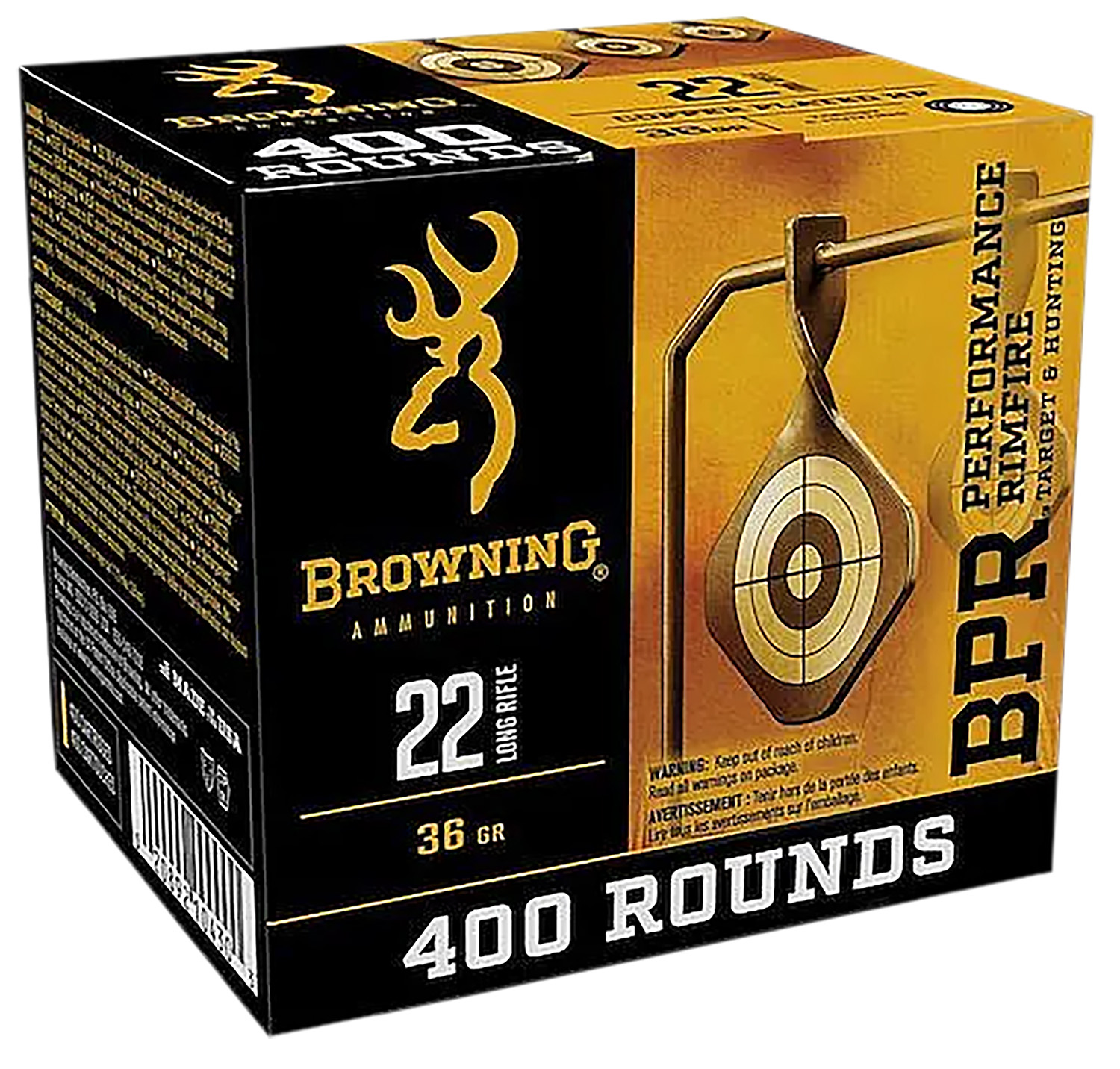 Browning Ammo B194122401 22LR 36gr Plated Hollow Point 400 Per Box/4 Case 3 Browning Ammo B194122401 22LR 36gr Plated Hollow Point 400 Per Box/4 Case