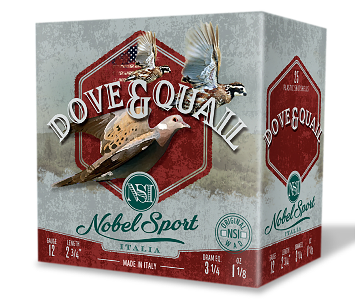 Nobel/eurosports Llc ANSF128 Dove & Quail 12Gauge 2.75" 1 1/8oz 8Shot 25 Per Box/10 Case 3 Nobel/eurosports Llc ANSF128 Dove & Quail 12Gauge 2.75" 1 1/8oz 8Shot 25 Per Box/10 Case