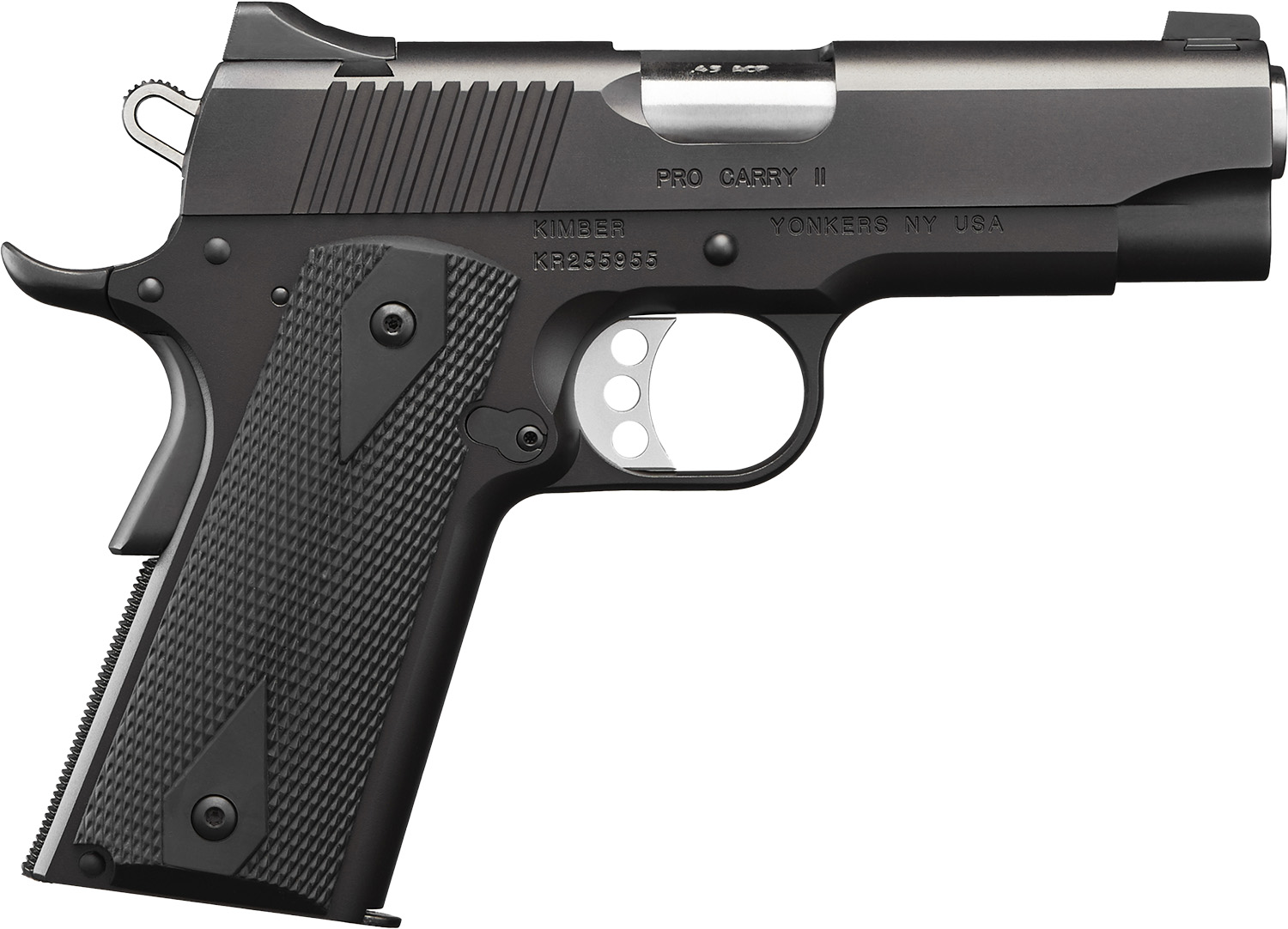 Kimber Mfg.,inc 3200051CA Pro Pro Carry II (CA) 45 ACP 7+1 4" Steel Slide Matte Black/Black Synthetic Double Diamond Checkering Grip